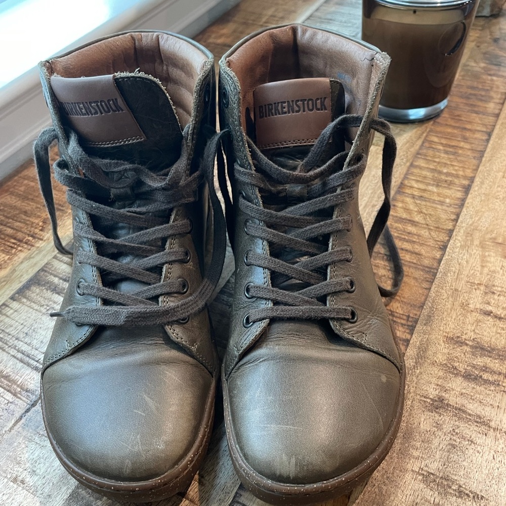 Birkenstock high top leather sneakers